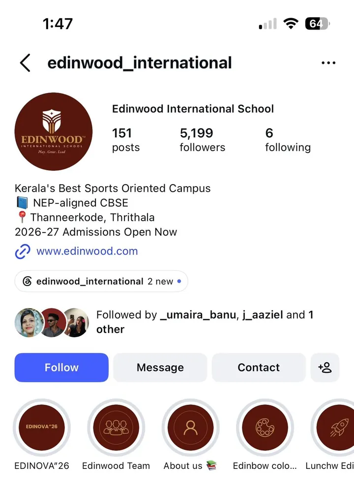 Edinwood International School Instagram