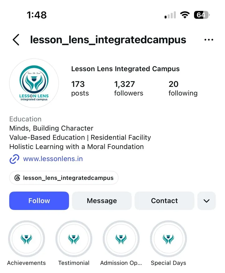 Lesson Lens Instagram