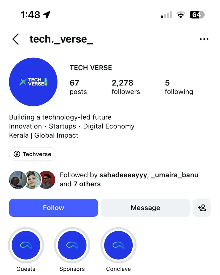 Tech Verse Instagram
