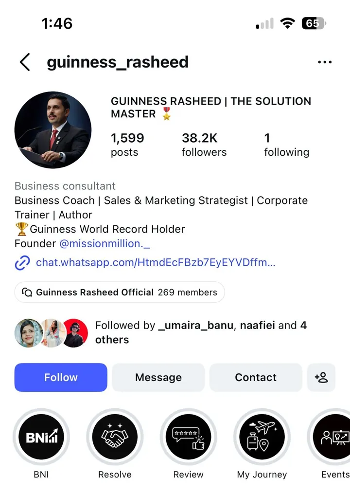 Guinness Rasheed Instagram